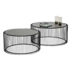 Ronde salontafelset staaldraad - Kare Design Wire