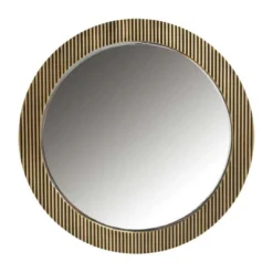 Ronde spiegel goud met ribbels - Richmond Interiors Ironville