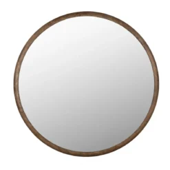 Ronde spiegel walnoot - Dutchbone Gale