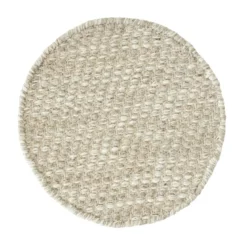 Rond vloerkleed wol en katoen - Must Living Asuri