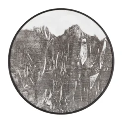 Rond wandpaneel zwart wit - Must Living Imaginary