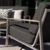 RVS tuin loungebank met all-weather kussens - Brafab Naos