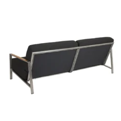 RVS tuin loungebank met all-weather kussens - Brafab Naos