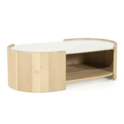 Salontafel eiken met wit marmer - Eleonora Don