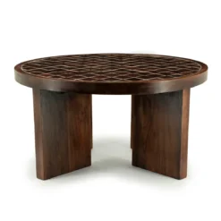 Salontafel hout met tegeltjes - By-Boo TiledUp