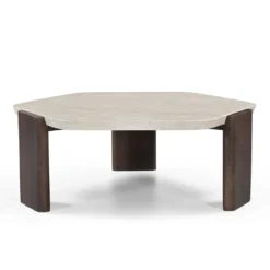 Salontafel met marmeren blad - Bodio Novelle