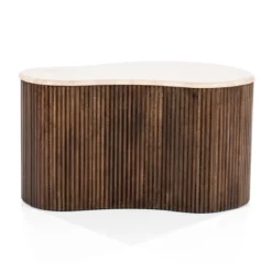 Salontafel met travertin blad - Eleonora Mari
