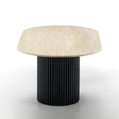 Salontafel met travertin - Bodio Kanso