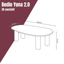 Salontafel organische vorm - Bodio Yuna 2.0