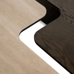 salontafelset travertine en eiken - Richmond Interiors Nando