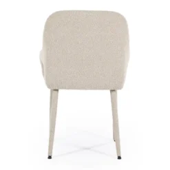 Scandinavische eetkamerstoel met armleuning taupe - By-Boo Fika