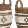 Set rieten manden met wit - Must Living Cuzco