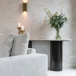 Sidetable travertin op ronde pilaren - Richmond Interiors Hampton