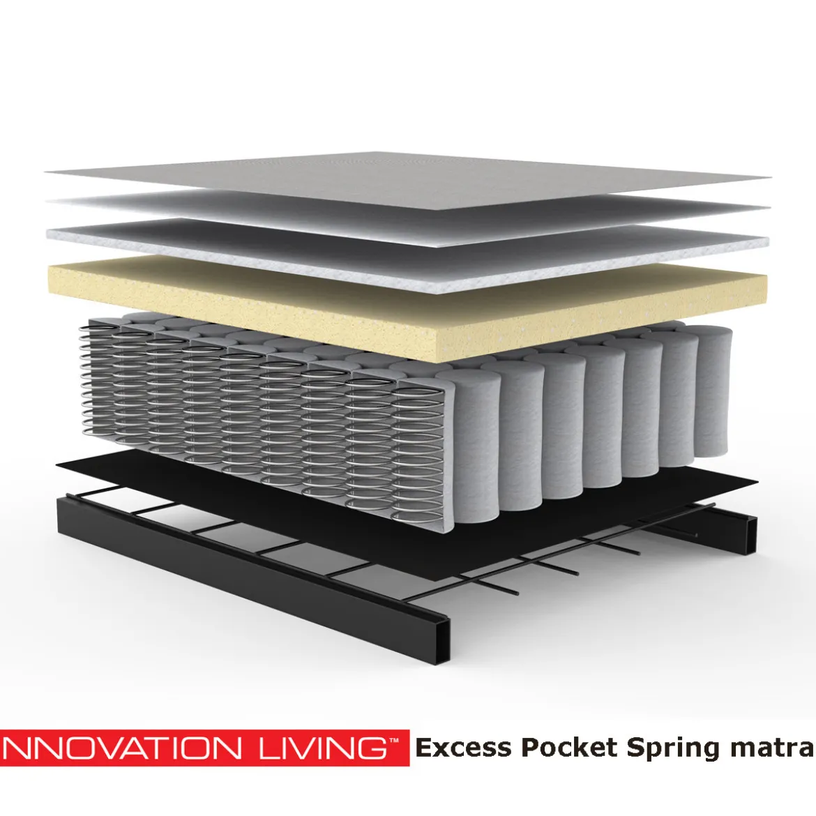 Slaapbank met pocket vering matras - Innovation Living Yonata