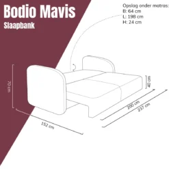 Slaapbank 2 persoons met opbergruimte samenstellen - Bodio Mavis