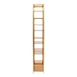 Smal hoog wandrek staal met glas - Kare Design Loft