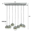 Speelse eettafel lamp glazen bollen - Santa Bubble Shaded
