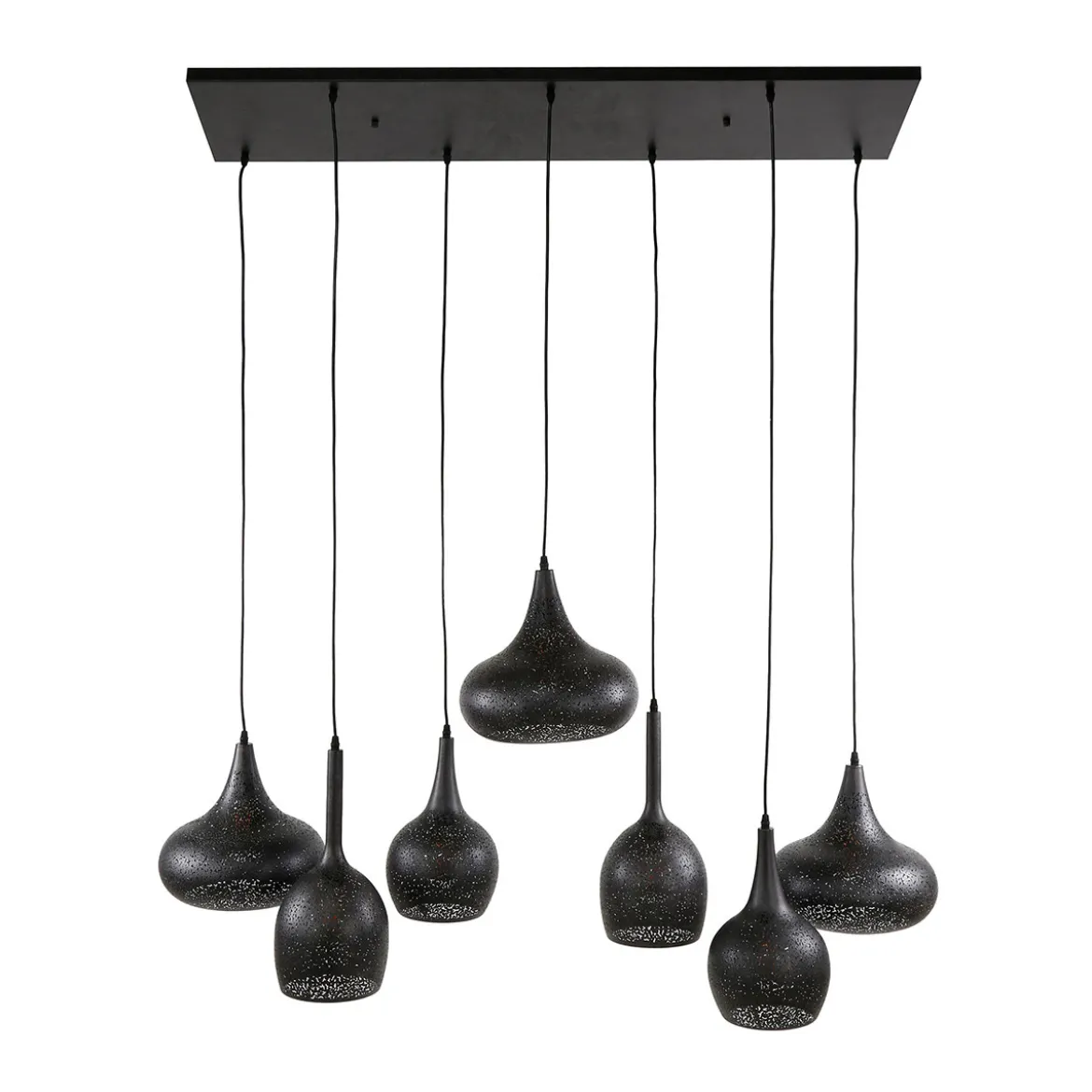 Speelse hanglamp zwart metaal - Santa Zip 7