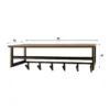 Stalen kapstok met eikenhoutlook plank - Santa Bruno