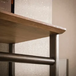 Stalen kapstok met eikenhoutlook plank - Santa Bruno
