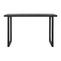 Teakhouten bartafel zwart - DTP Home Timeless Black Beam