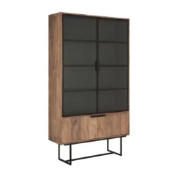 Teakhouten vitrinekast 220x120 cm - DTP Home Odeon