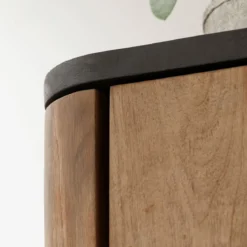 Teak wandkast met ronde hoeken - DTP Home Soho