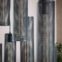 Trapse eettafel lamp metaalgaas zwart - Santa Tube Mesh