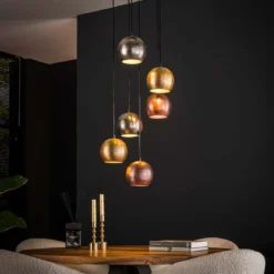 Trapse hanglamp metalen bollen - Santa Josh