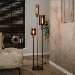 Trapse vloerlamp brons - Santa Sepiora
