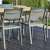 Tuinset 6 persoons teak en aluminium - Brafab Nox/Lola Set