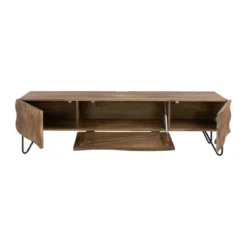 TV-meubel mangohout met golvend front - Giani Ocean