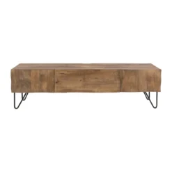 TV-meubel mangohout met golvend front - Giani Ocean