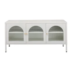 Tv-meubel met ribbelglas off white - Kare Design Naxos