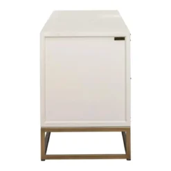 Tv-meubel wit hout met messing - Richmond Interiors Whitebone