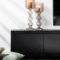 Tv-meubel zwart eiken 200 cm - Eleonora Helsinki