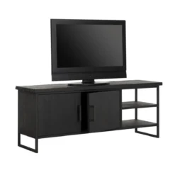 Tv-meubel zwart teak - DTP Home Timeless Black Beam