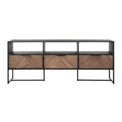 Tv-meubel zwart visgraat - DTP Home Criss Cross