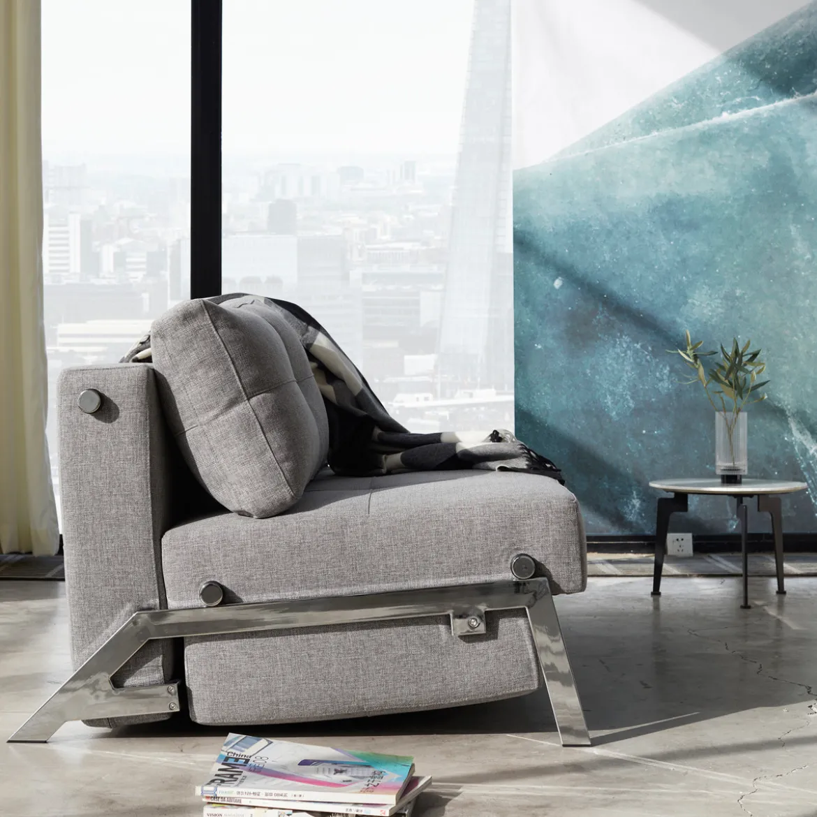 Tweepersoons slaapbank 160 - Innovation Living Cubed 160 Chrome