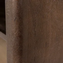 Vakkenkast donker hout met travertin blad - Eleonora Lio