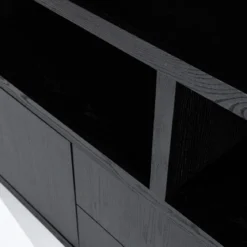 Vakkenkast zwart eiken 200 cm - Eleonora Helsinki