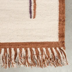 Vakken vloerkleed terra beige - Dutchbone Gambit