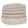 Vierkante poef beige wol - Must Living Aura