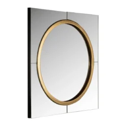Vierkante spiegel met gouden ring - Richmond Interiors Briana