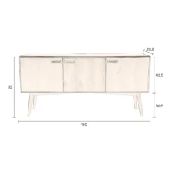 Vintage dressoir donker hout - Dutchbone Juju