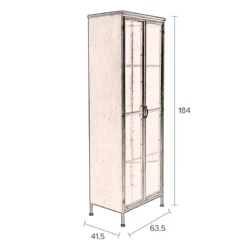 Vitrinekast antiek messing - Dutchbone Gertlush