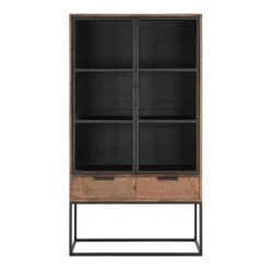Vitrinekast industrieel teak No. 1 - DTP Home Cosmo