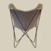 Vlinderstoel taupe bont - Bodio Butterfly