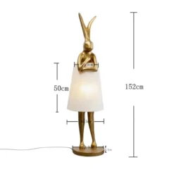 Vloerlamp goud konijn - Kare Design Rabbit Gold/White