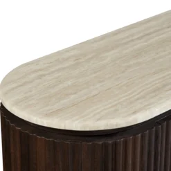 Walnoot dressoir met travertin blad - Bodio Rizza